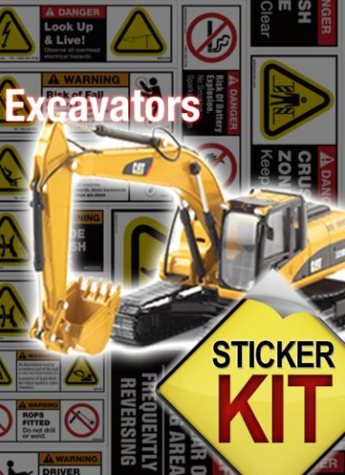 Excavator Sticker Kit Excavator Sticker Kit