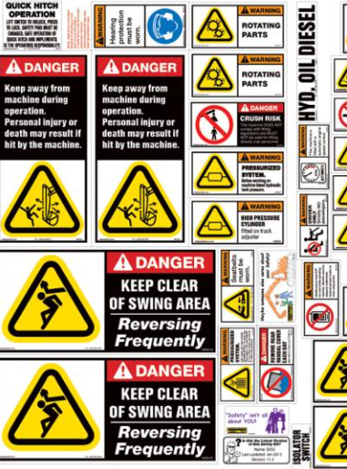 Excavator Sticker Kit Excavator Sticker Kit