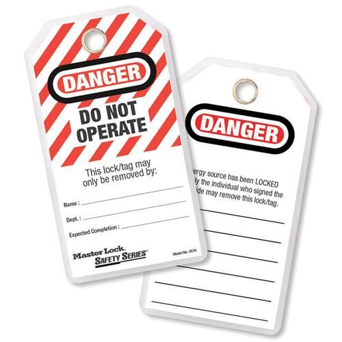 Master Lock DO NOT OPERATE Safety Tags 