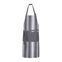 Unisex Salt Bib Apron Charcoal/White FRE