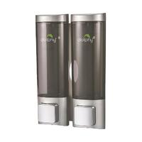 Soap dispenser 200ml set of 2 - transparent black