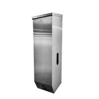 Triple toilet roll dispenser - silver