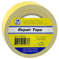 Husky Tape 24x Pack 105 Yellow Cloth Tape Retail 48mm x 25m