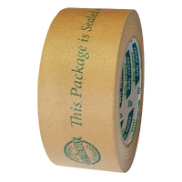 Husky Tape 50x Pack 109 50mm x 50m Eco Friendly Kraft Paper Tape Printed