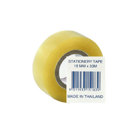 Husky Tape 192x Pack 155 Clear Stationery Tape 18mm x 33m