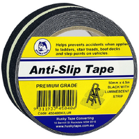 Husky Tape 6x Pack 450 Black/Lumo Anti Slip Tread Tape 50mm x 4.5m