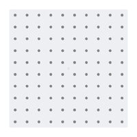 Pegboard Panel 252x252mm - WHITE - Pack of 2 Panels