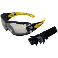 EVOLVE Safety Glasses with Gasket & Headband Silver Mirror Lens 12x Pack