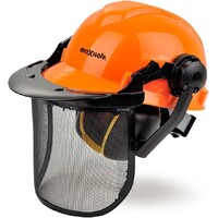 Forestry Kit with Orange Hard Hat Mesh Visor & Earmuffs