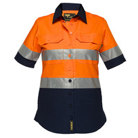 Prime Mover Ladies 2 Tone Lightweight Short Sleeve Shirt with Tape