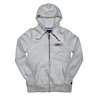 Unit Mens Fleece Hoodie Clapped Grey Marl