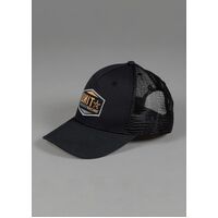 Unit Mens Headwear Cap Trucker Unit Racing Black