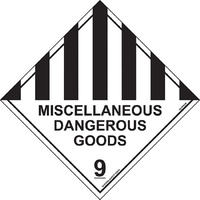 Miscellaneous Dangerous Goods 9 Hazchem Sign \270x270mm Poly