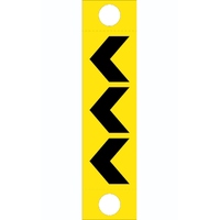 Chevron Left Arrow Corflute Bollard Sign 1215x300mm