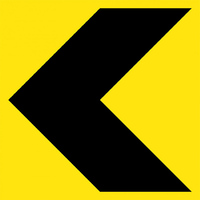 Chevron Traffic Safety Sign Corflute 600x600mm
