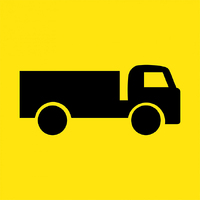 Symbolic Truck Traffic Safety Sign Corflute 600x600mm
