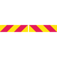 Pair Candy Stripes Metal 400x100mm