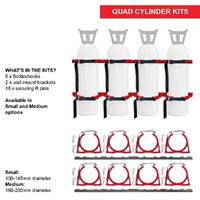 Galvanised Quad Hi Vis Yellow Medium 160-230mm Bottlechock Kit