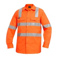 KingGee Mens Workcool2 Reflective Spliced Shirt X Pattern Long Sleeve