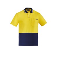 Syzmik Mens Hi Vis Cotton Short Sleeve Polo