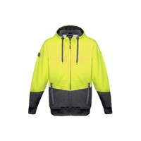 Syzmik Unisex Hi Vis Textured Jacquard Full Zip Hoodie