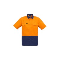 Syzmik Mens Rugged Cooling Hi Vis Spliced S/S Shirt